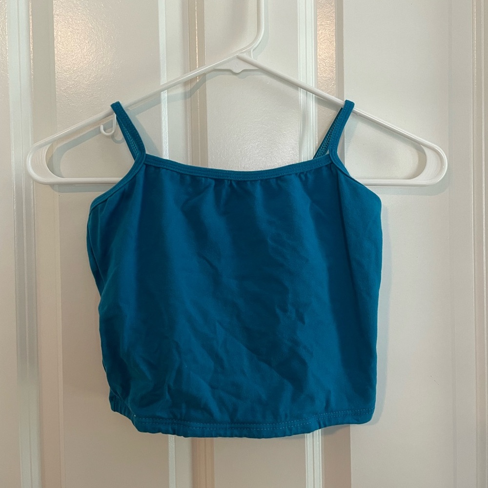 Bal Togs lined turquoise blue crop top